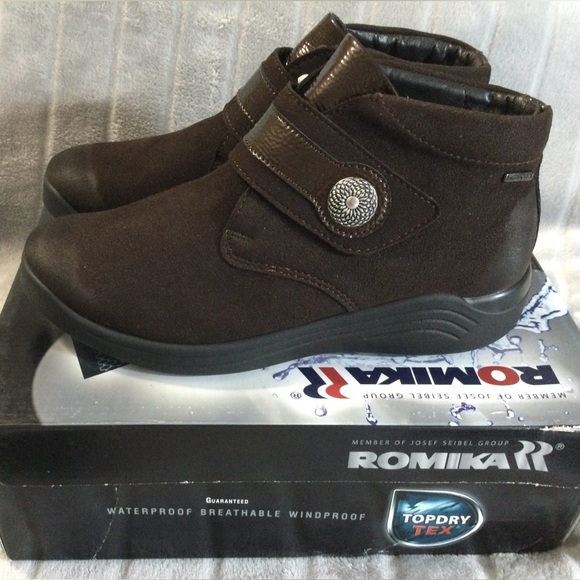 Romika Shoes - Romika Madeira 07 Brown Waterproof Ankle Boots EU 36 US 5 to 5.5